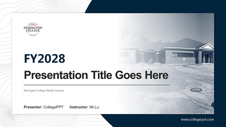 Remington College Mobile Campus Academic Presentation/Research Findings Report PPT Template16:9 ratio PPT effect preview image