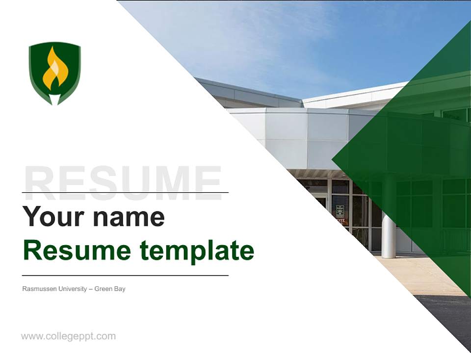 Rasmussen University – Green Bay Resume PPT Template4:3 ratio PPT effect preview image5