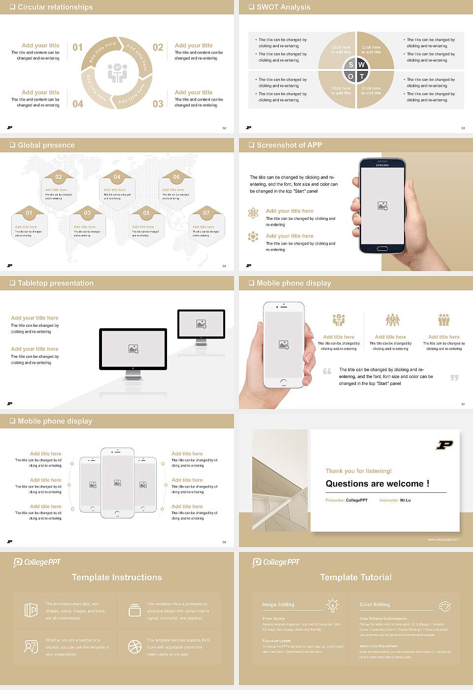 Purdue University-Main Campus General Purpose PPT Template16:9 ratio PPT effect preview image5
