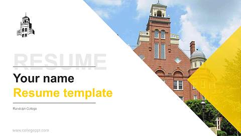 Randolph College Resume PPT Template