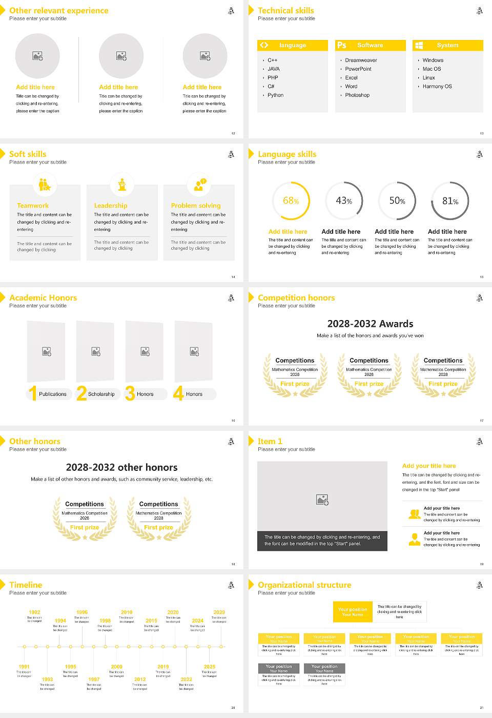 Randolph College Resume PPT Template16:9 ratio PPT effect preview image3