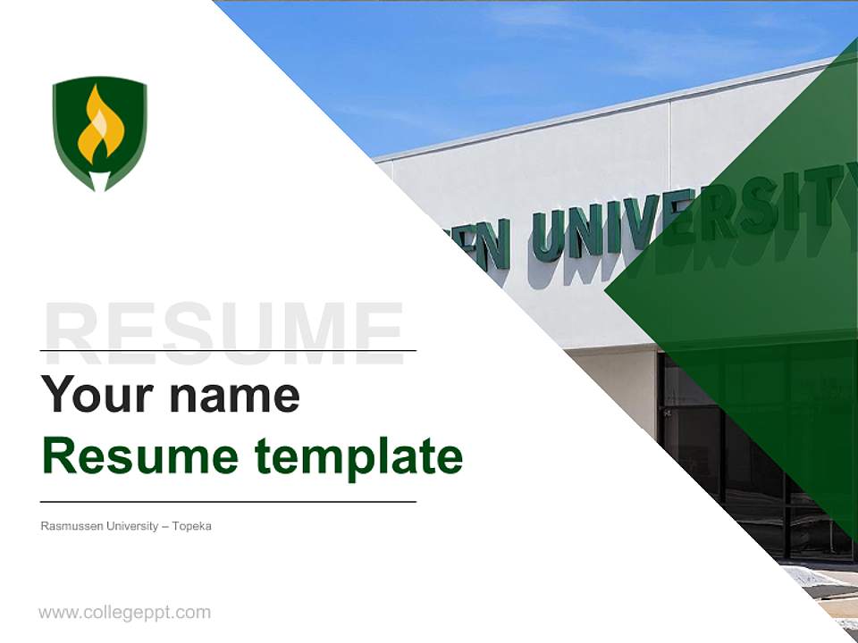 Rasmussen University – Topeka Resume PPT Template4:3 ratio PPT effect preview image5