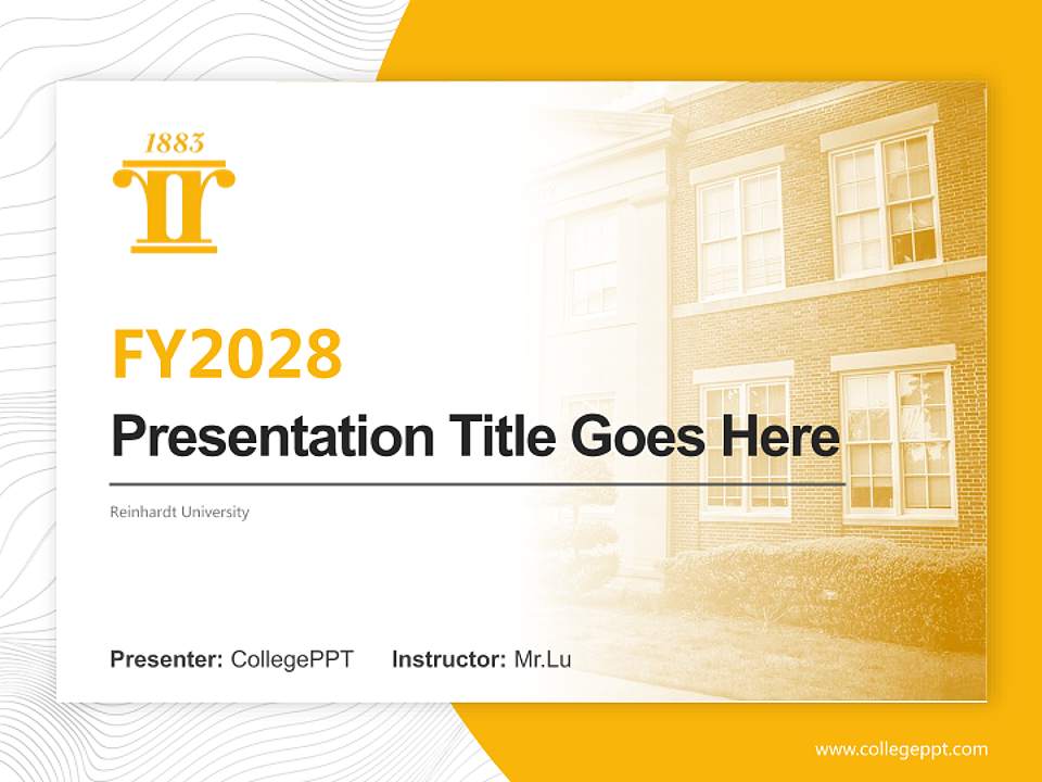 Reinhardt University Academic Presentation/Research Findings Report PPT Template4:3 ratio PPT effect preview image5