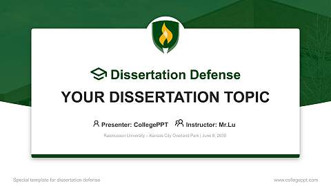Rasmussen University – Kansas City Overland Park Graduation Thesis Defense PPT Template