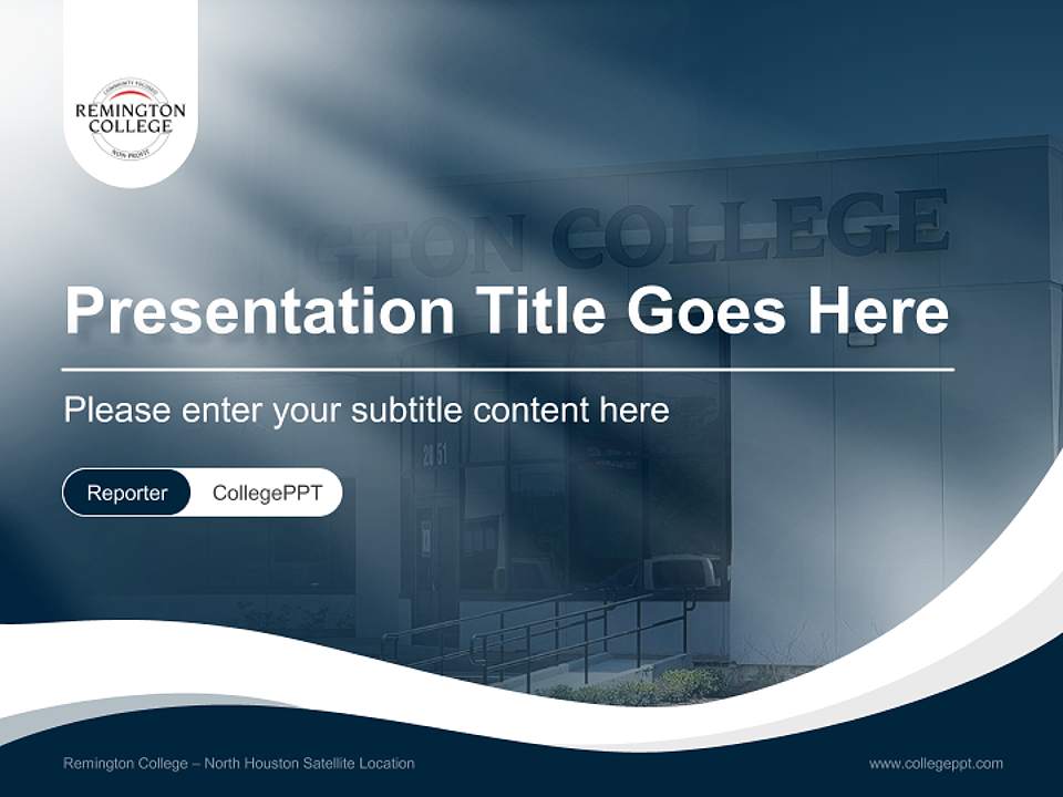 Remington College – North Houston Satellite Location Lecture Sharing and Networking Event PPT Template4:3 ratio PPT effect preview image4