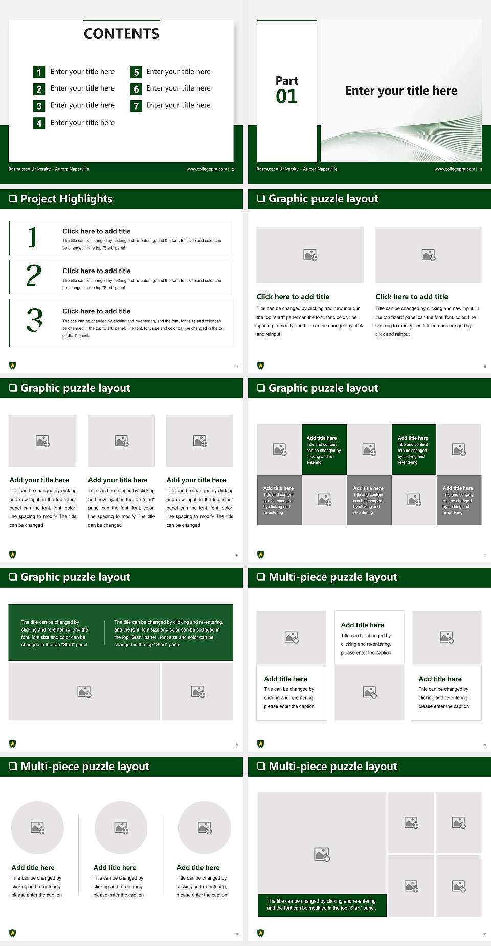 Rasmussen University – Aurora Naperville General Purpose PPT Template4:3 ratio PPT effect preview image2