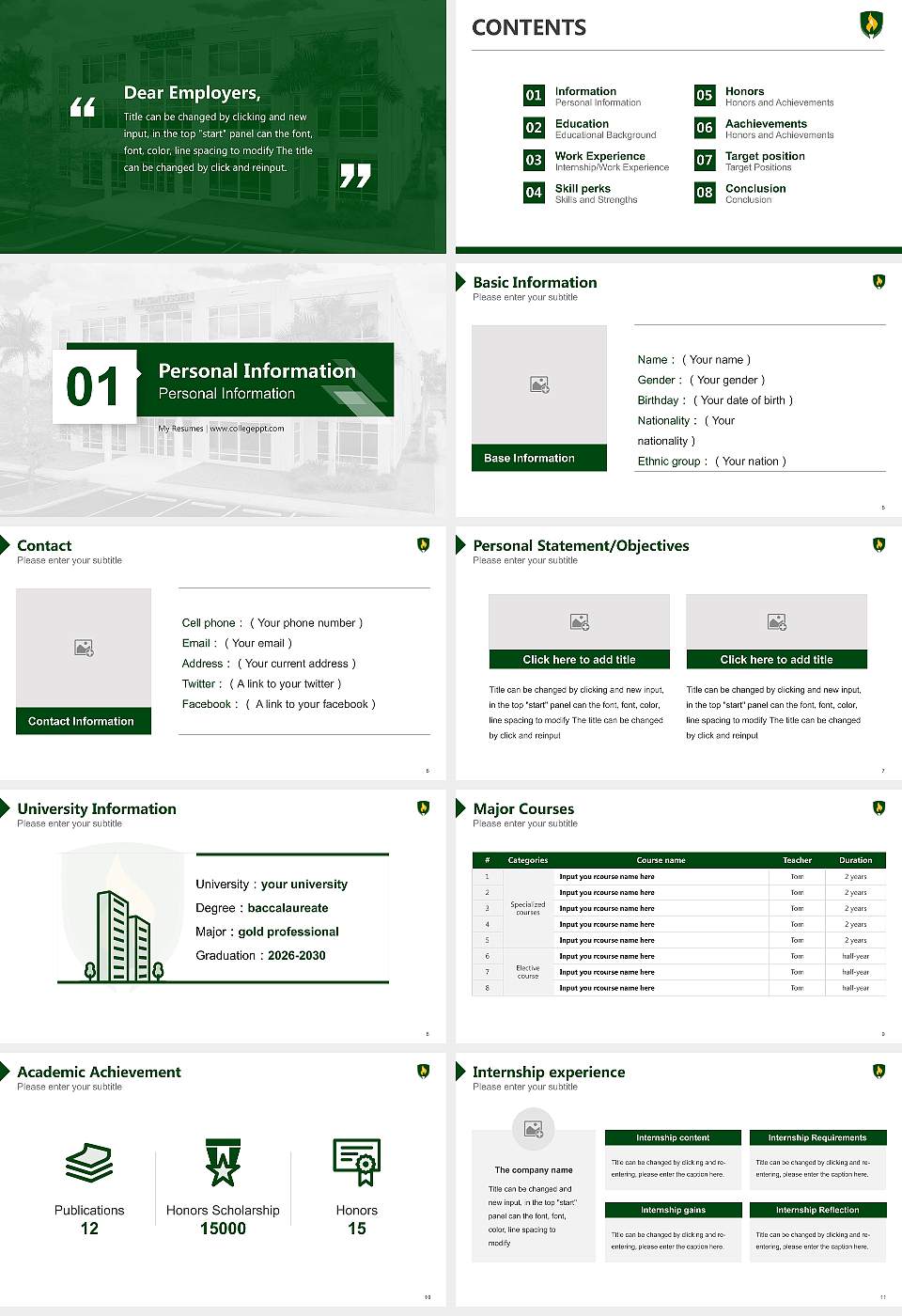 Rasmussen University – Fort Myers Resume PPT Template16:9 ratio PPT effect preview image2