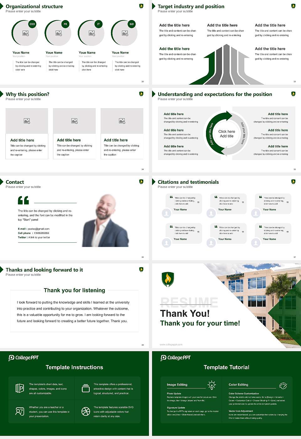 Rasmussen University – Fort Myers Resume PPT Template16:9 ratio PPT effect preview image4