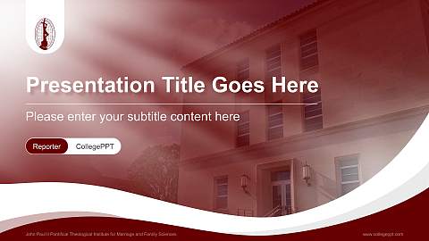 John Paul II Pontifical Theological Institute for Marriage and Family Sciences Lecture Sharing and Networking Event PPT Template