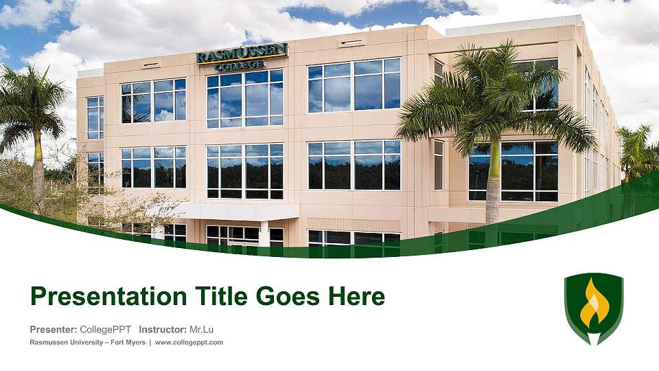 Rasmussen University – Fort Myers Course/Courseware Creation PPT Template16:9 ratio PPT effect preview image