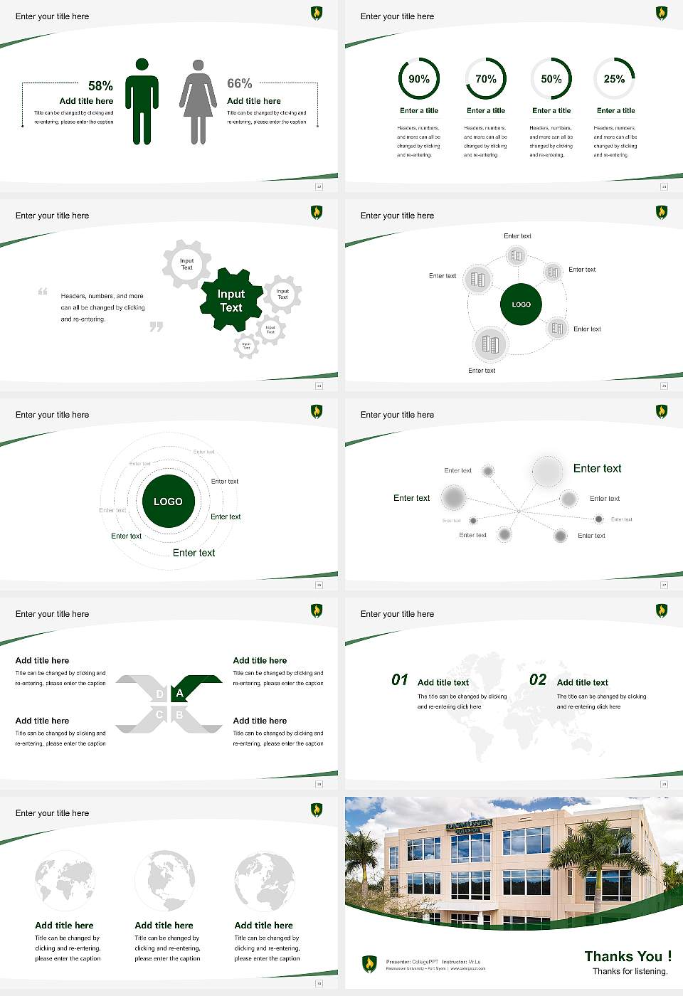 Rasmussen University – Fort Myers Course/Courseware Creation PPT Template16:9 ratio PPT effect preview image4