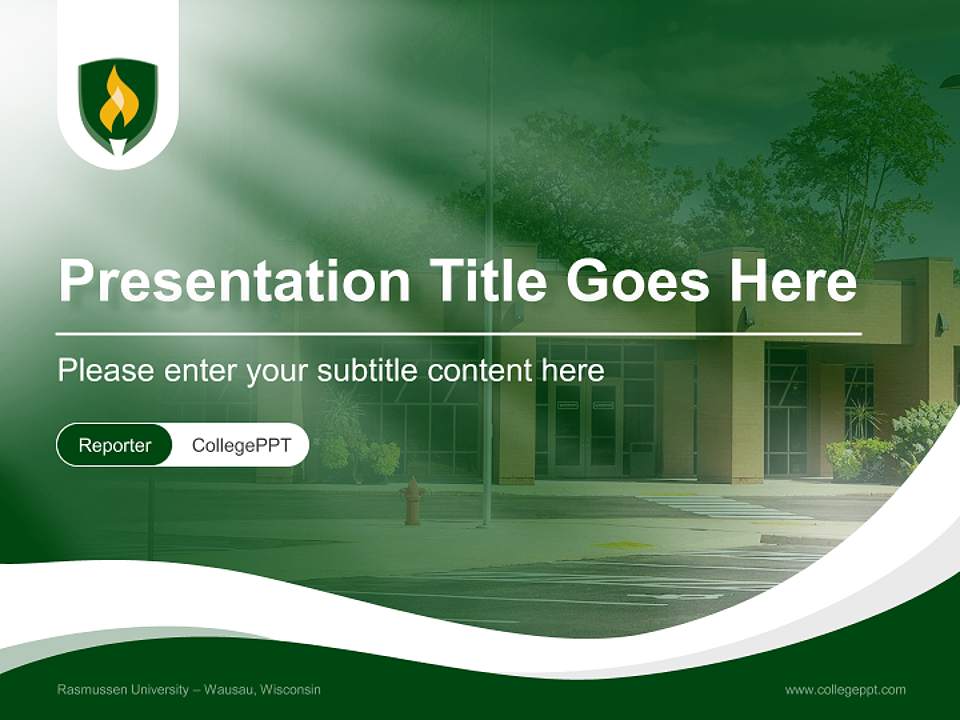Rasmussen University – Wausau, Wisconsin Lecture Sharing and Networking Event PPT Template4:3 ratio PPT effect preview image4