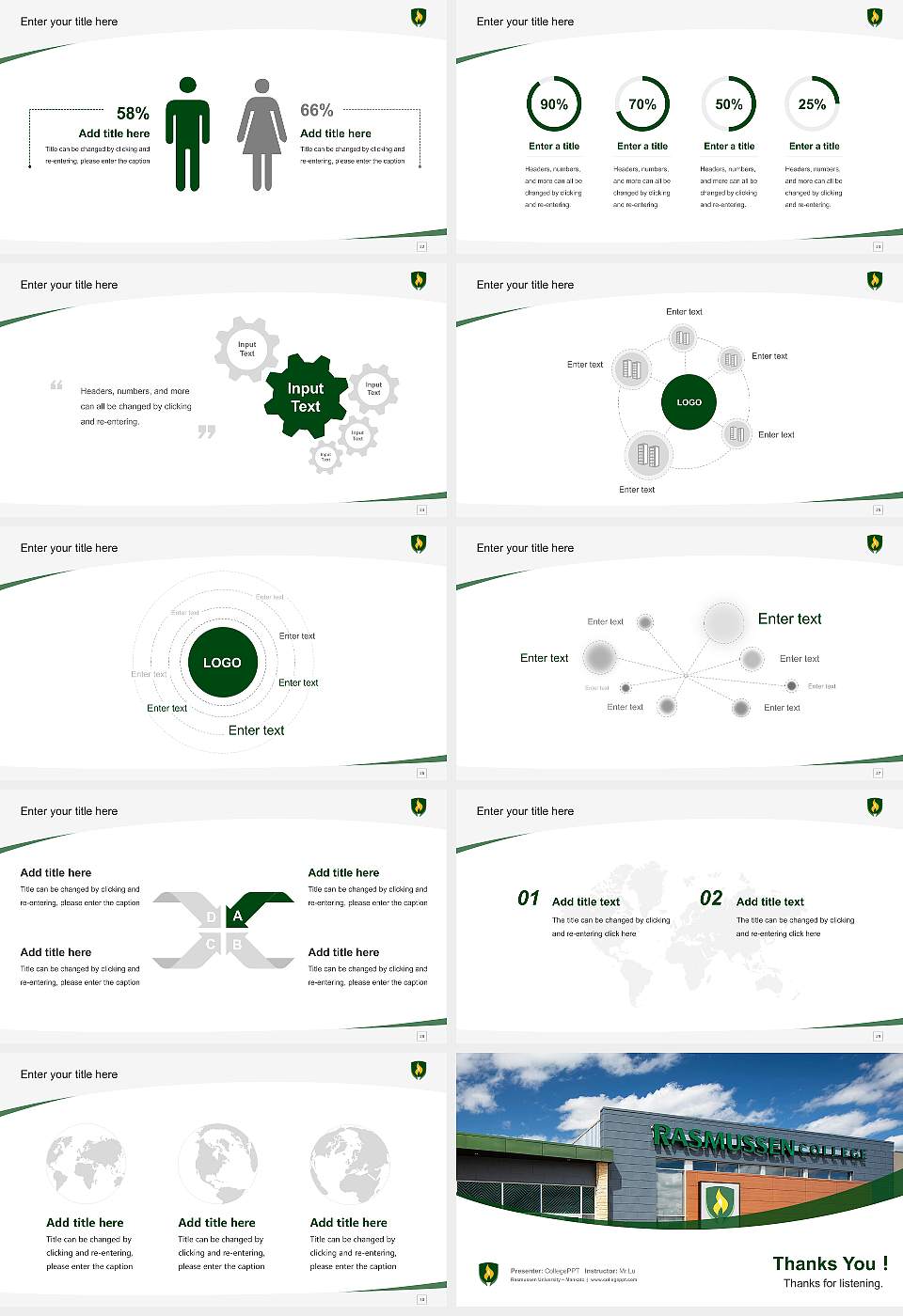 Rasmussen University – Mankato Course/Courseware Creation PPT Template16:9 ratio PPT effect preview image4