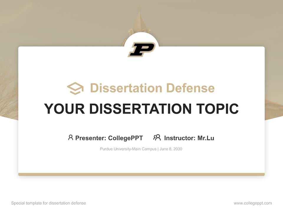 Purdue University-Main Campus Graduation Thesis Defense PPT Template4:3 ratio PPT effect preview image7