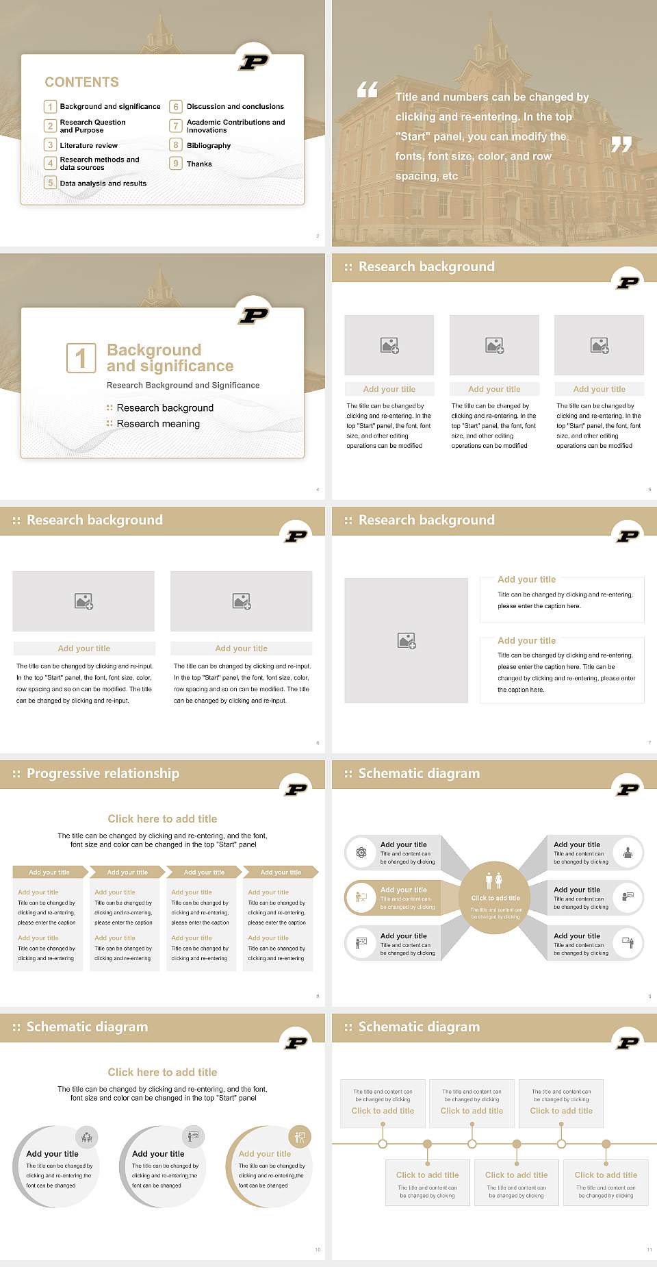 Purdue University-Main Campus Graduation Thesis Defense PPT Template4:3 ratio PPT effect preview image2