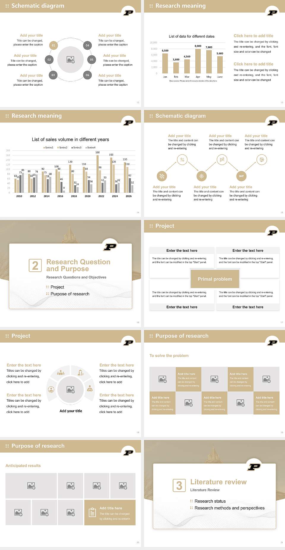 Purdue University-Main Campus Graduation Thesis Defense PPT Template4:3 ratio PPT effect preview image3