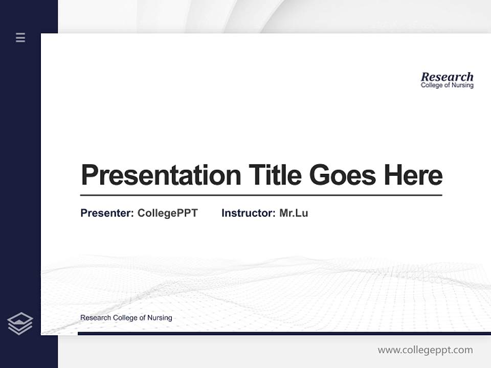 Research College of Nursing Thesis Proposal/Graduation Defense PPT Template4:3 ratio PPT effect preview image5