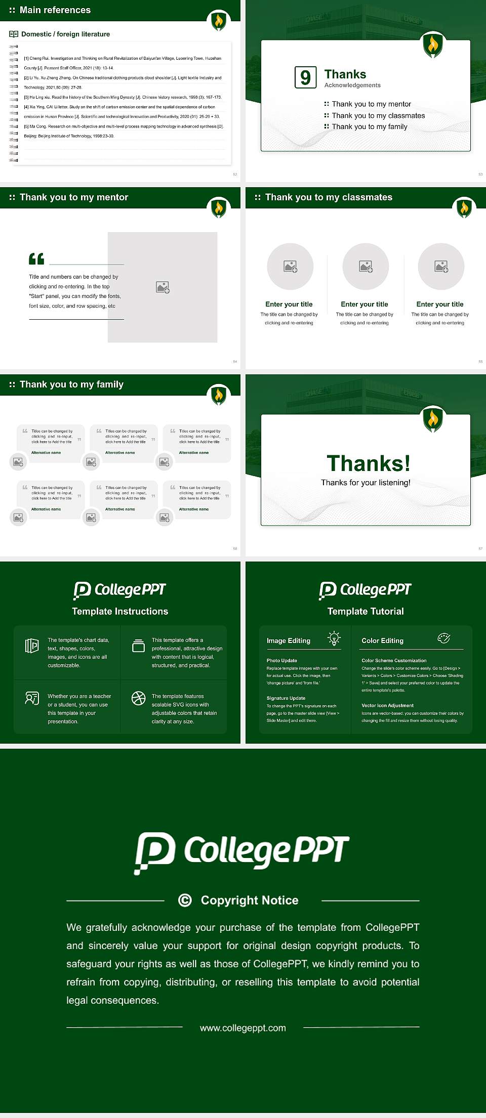 Rasmussen University – Rockford Graduation Thesis Defense PPT Template4:3 ratio PPT effect preview image7