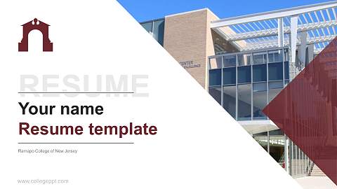Ramapo College of New Jersey Resume PPT Template