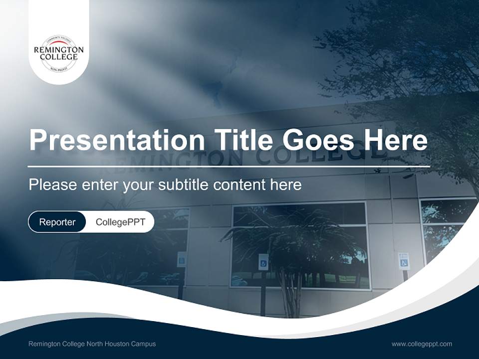 Remington College North Houston Campus Lecture Sharing and Networking Event PPT Template4:3 ratio PPT effect preview image4