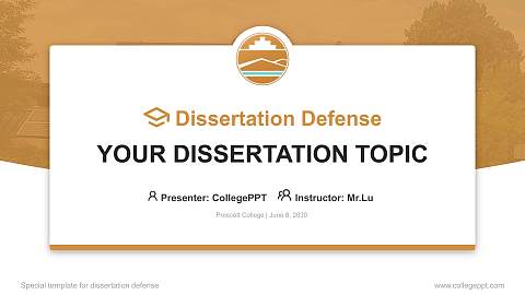 Prescott College Graduation Thesis Defense PPT Template