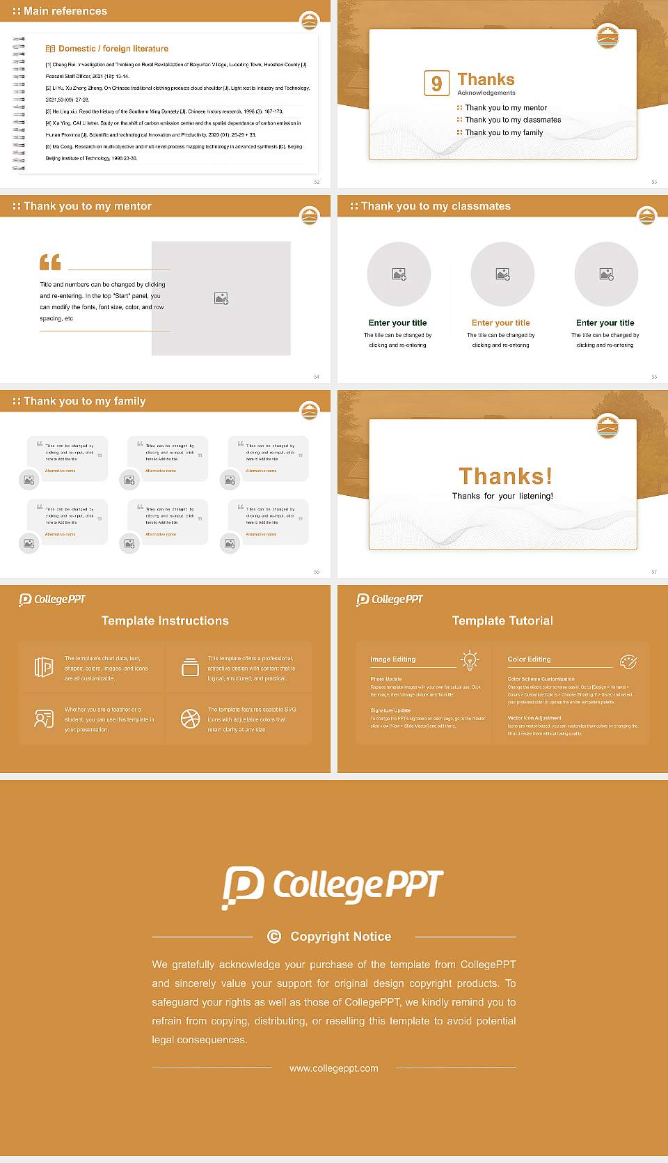 Prescott College Graduation Thesis Defense PPT Template16:9 ratio PPT effect preview image7