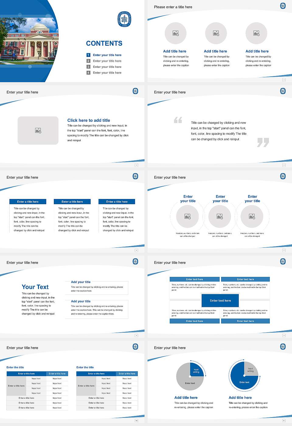 Presbyterian College Course/Courseware Creation PPT Template16:9 ratio PPT effect preview image2