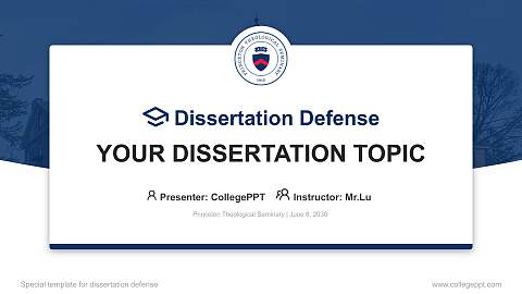 Princeton Theological Seminary Graduation Thesis Defense PPT Template