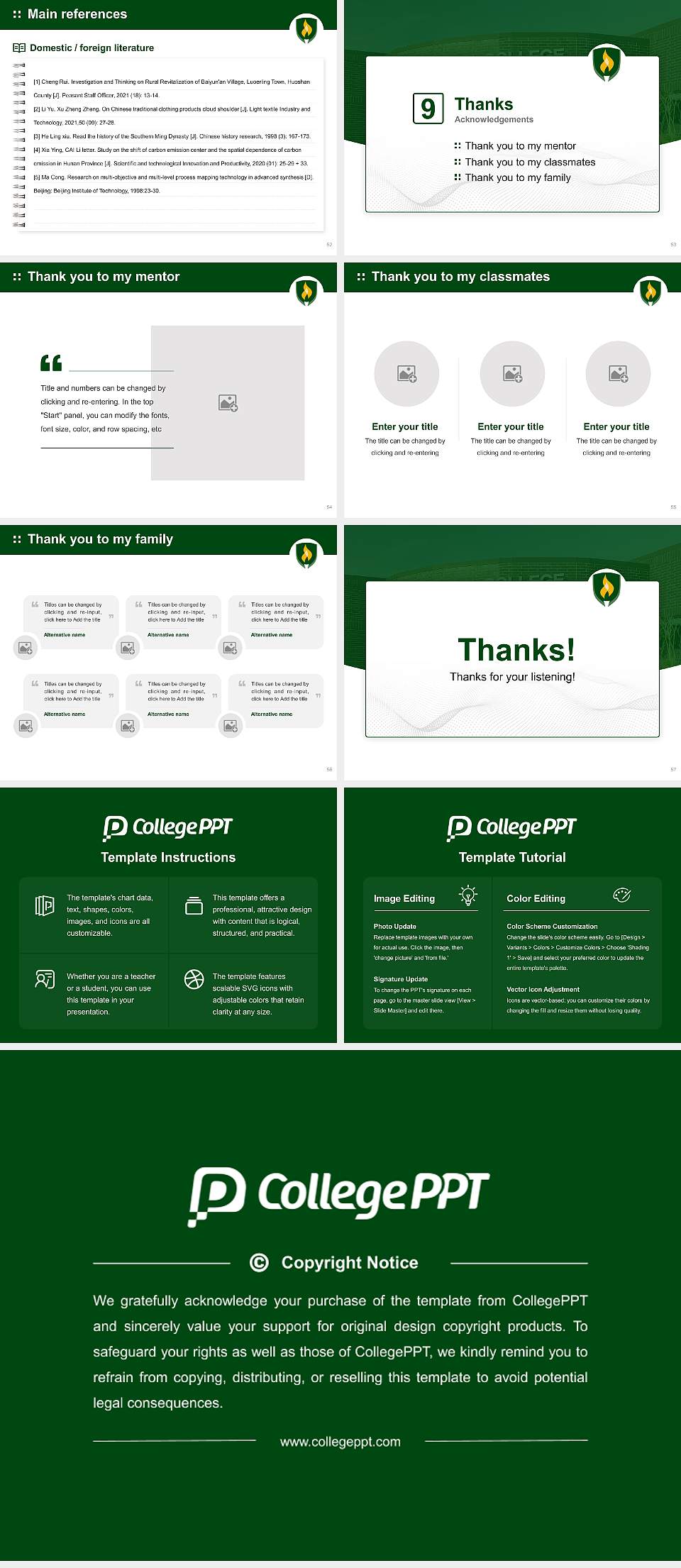 Rasmussen University – Fargo Graduation Thesis Defense PPT Template4:3 ratio PPT effect preview image7