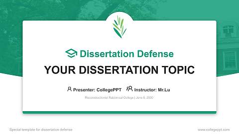 Reconstructionist Rabbinical College Graduation Thesis Defense PPT Template