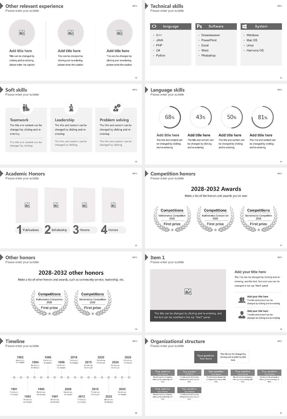 Reformed Presbyterian Theological Seminary Resume PPT Template16:9 ratio PPT effect preview image3