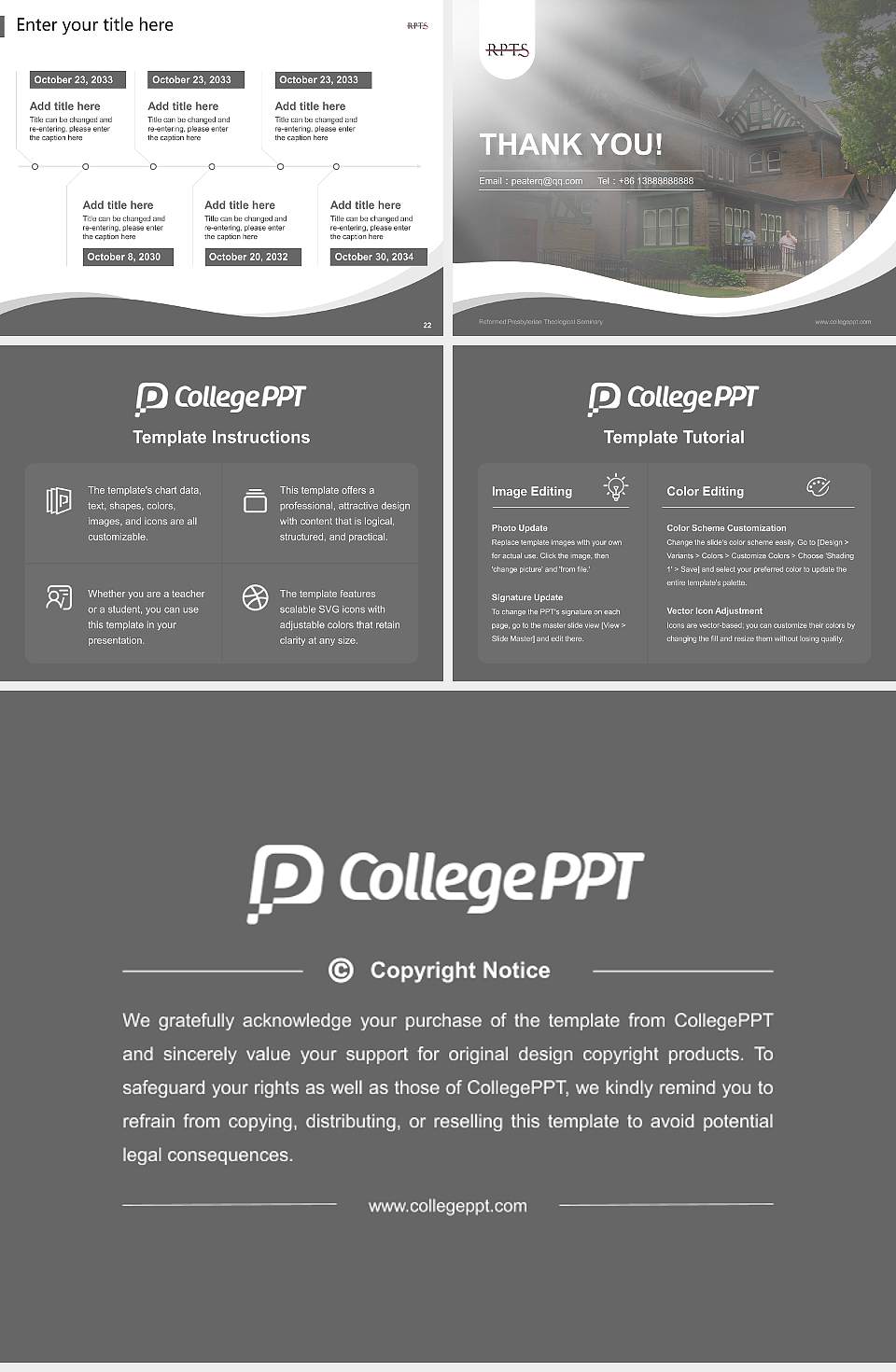 Reformed Presbyterian Theological Seminary Lecture Sharing and Networking Event PPT Template4:3 ratio PPT effect preview image4