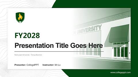Rasmussen University – Tampa Brandon Academic Presentation/Research Findings Report PPT Template