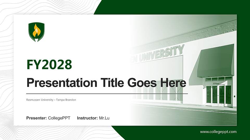 Rasmussen University – Tampa Brandon Academic Presentation/Research Findings Report PPT Template16:9 ratio PPT effect preview image