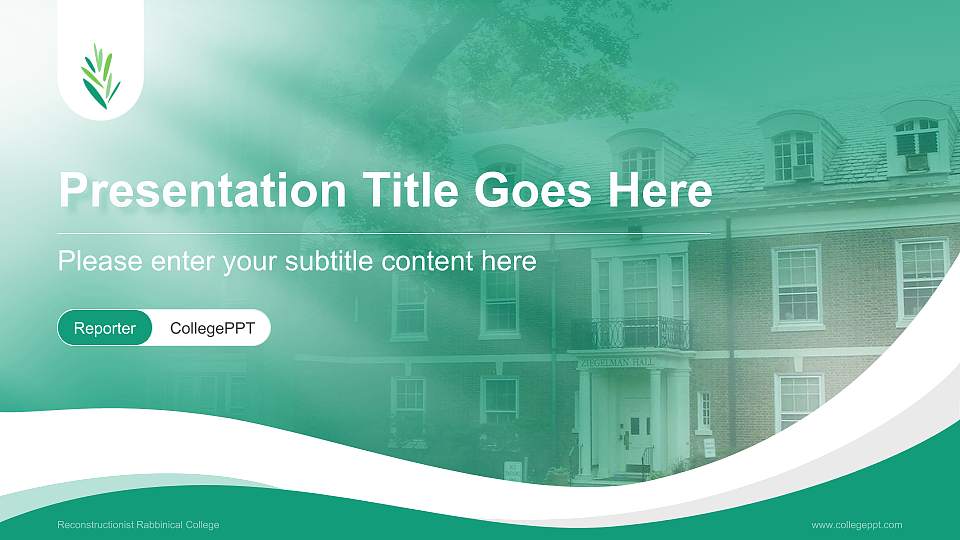 Reconstructionist Rabbinical College Lecture Sharing and Networking Event PPT Template16:9 ratio PPT effect preview image