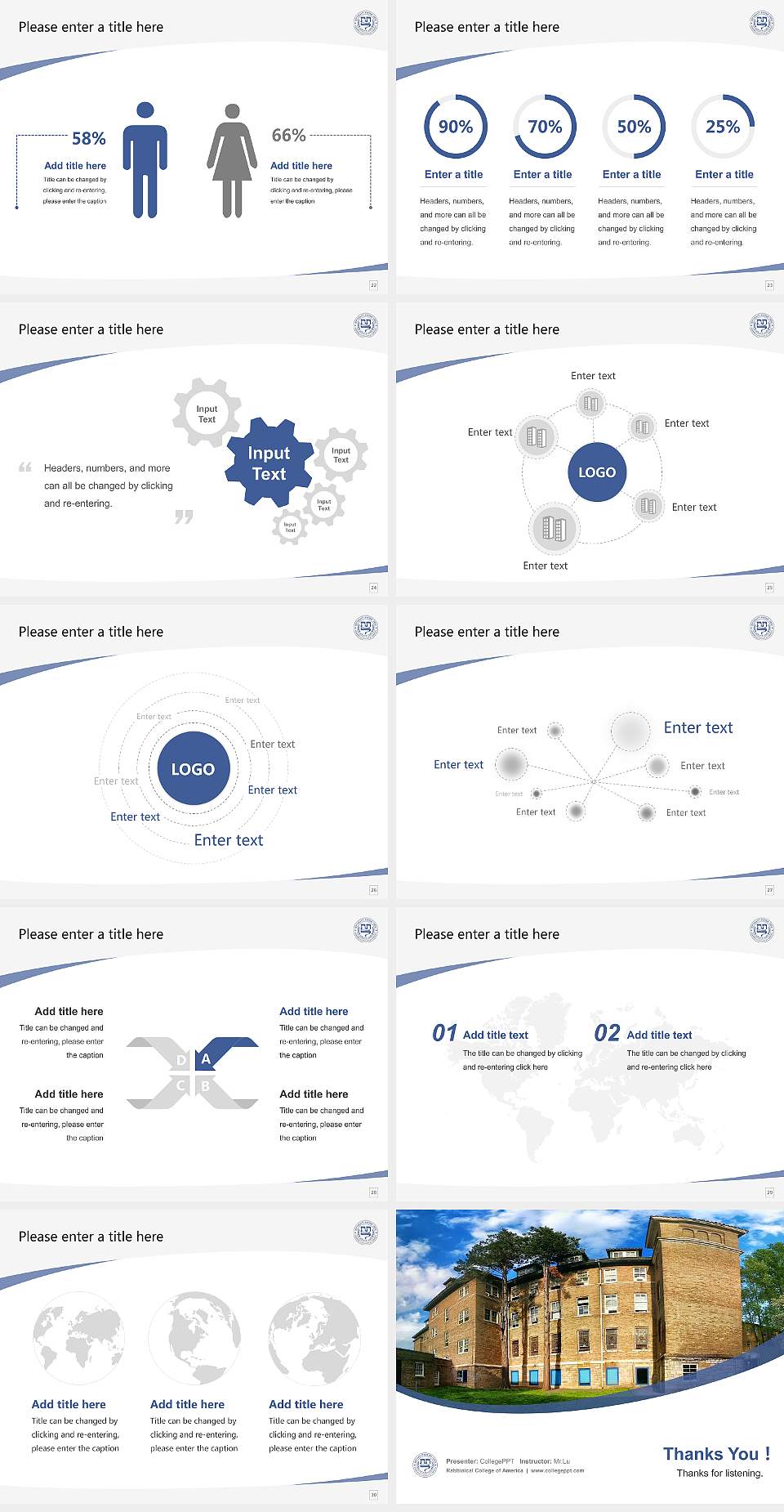 Rabbinical College of America Course/Courseware Creation PPT Template4:3 ratio PPT effect preview image4