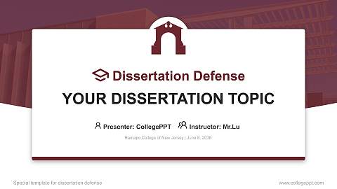 Ramapo College of New Jersey Graduation Thesis Defense PPT Template