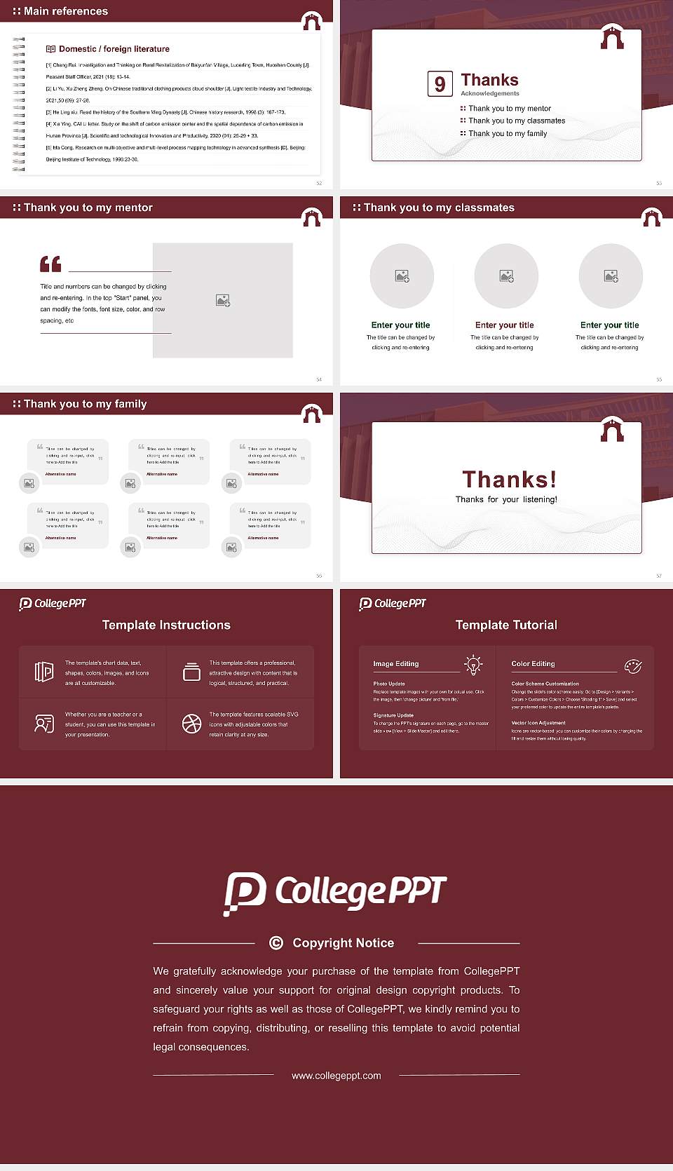 Ramapo College of New Jersey Graduation Thesis Defense PPT Template16:9 ratio PPT effect preview image7