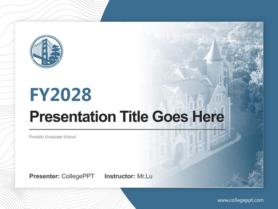 Presidio Graduate School Academic Presentation/Research Findings Report PPT Template4:3 ratio PPT effect preview image5