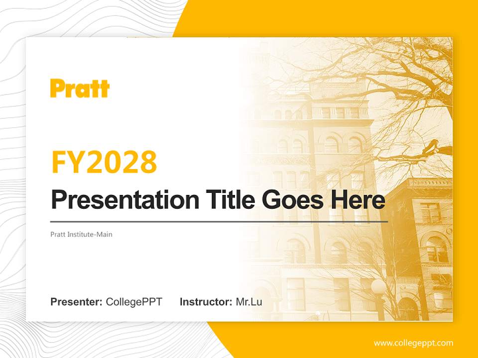 Pratt Institute-Main Academic Presentation/Research Findings Report PPT Template4:3 ratio PPT effect preview image5
