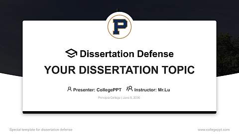Principia College Graduation Thesis Defense PPT Template
