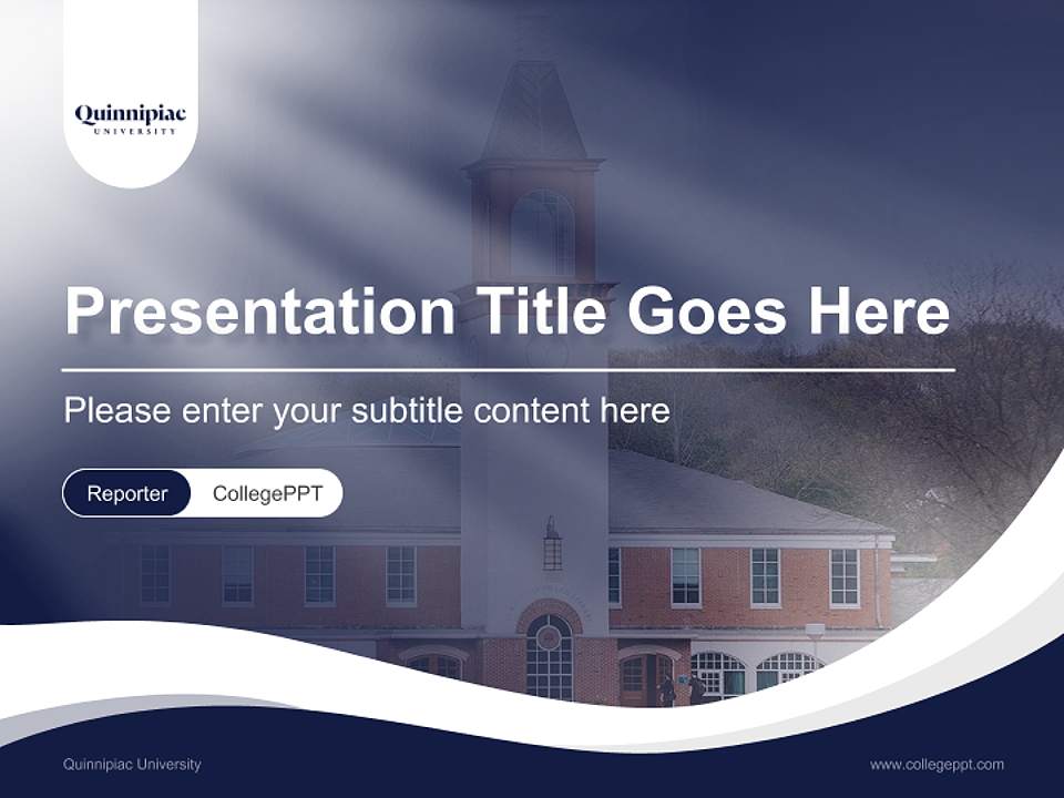 Quinnipiac University Lecture Sharing and Networking Event PPT Template4:3 ratio PPT effect preview image4