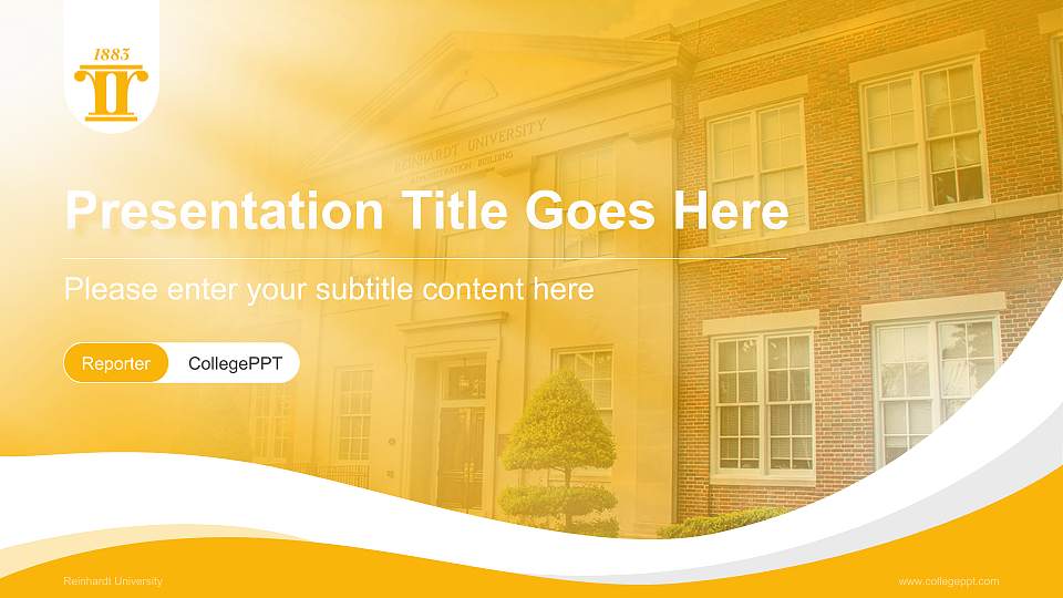 Reinhardt University Lecture Sharing and Networking Event PPT Template16:9 ratio PPT effect preview image