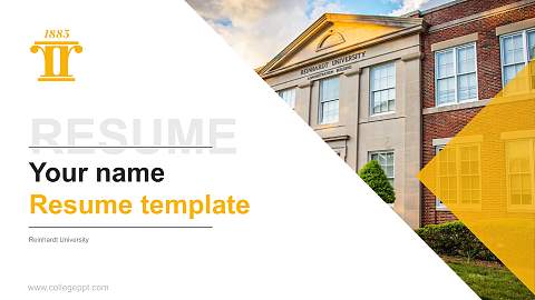 Reinhardt University Resume PPT Template