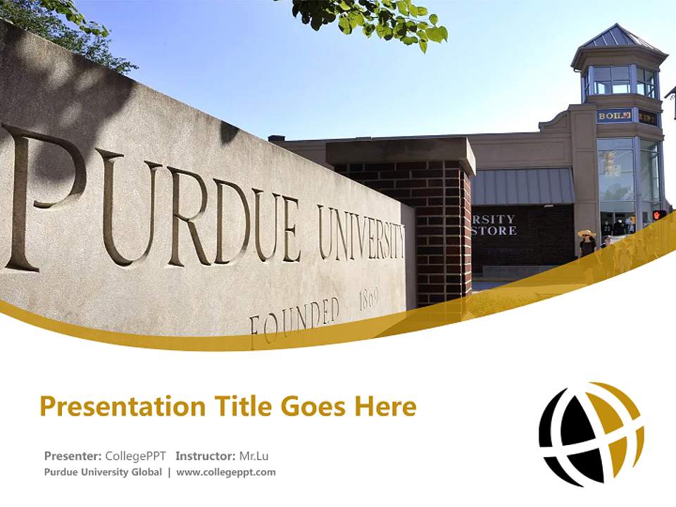 Purdue University Global Course/Courseware Creation PPT Template4:3 ratio PPT effect preview image5