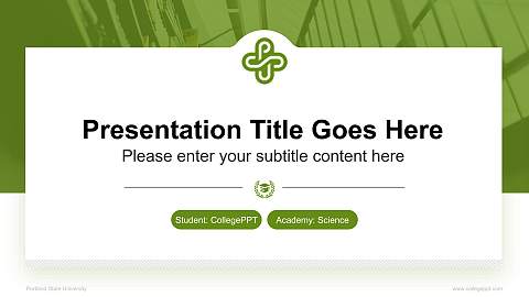 Portland State University National Scholarship Defense PPT Template