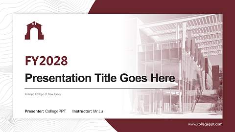 Ramapo College of New Jersey Academic Presentation/Research Findings Report PPT Template