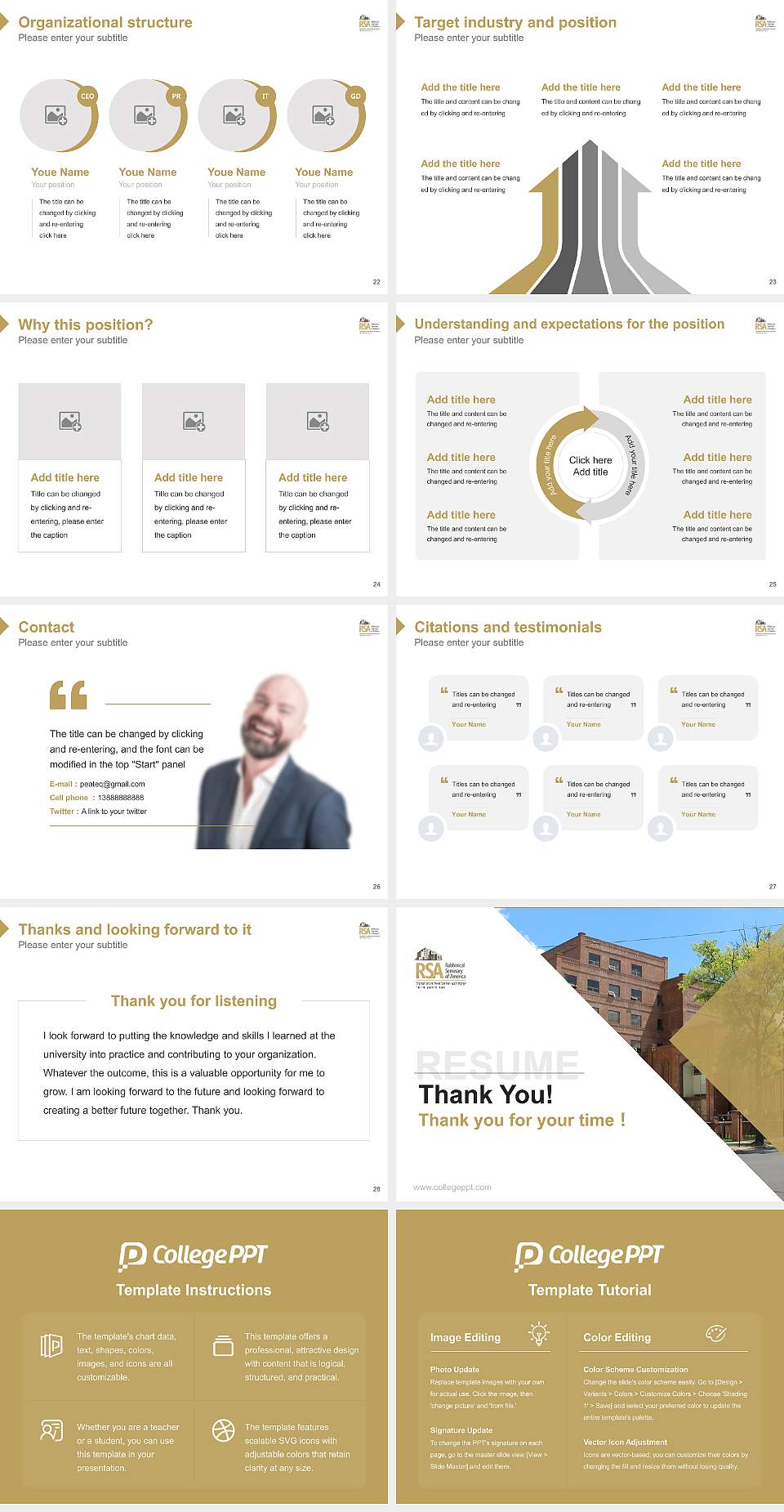 Rabbinical Seminary of America Resume PPT Template4:3 ratio PPT effect preview image4