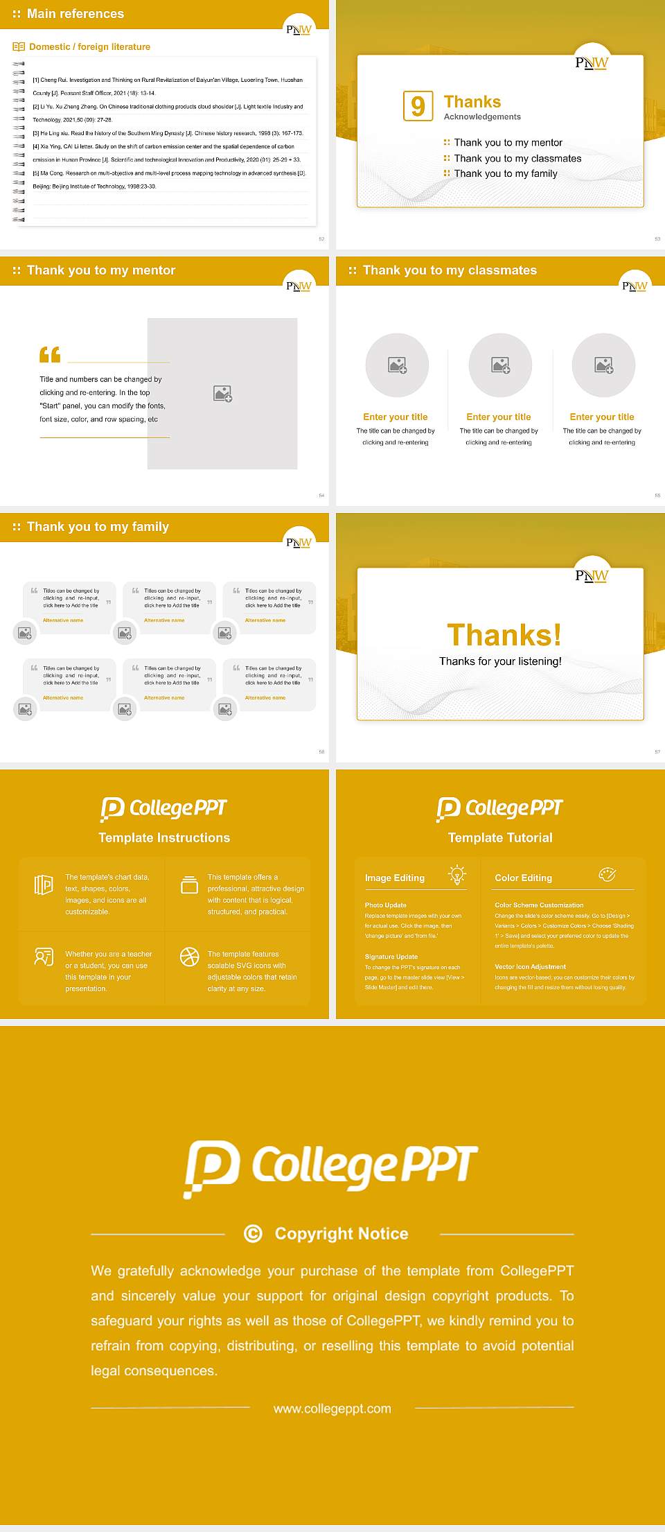 Purdue University Northwest Graduation Thesis Defense PPT Template4:3 ratio PPT effect preview image7