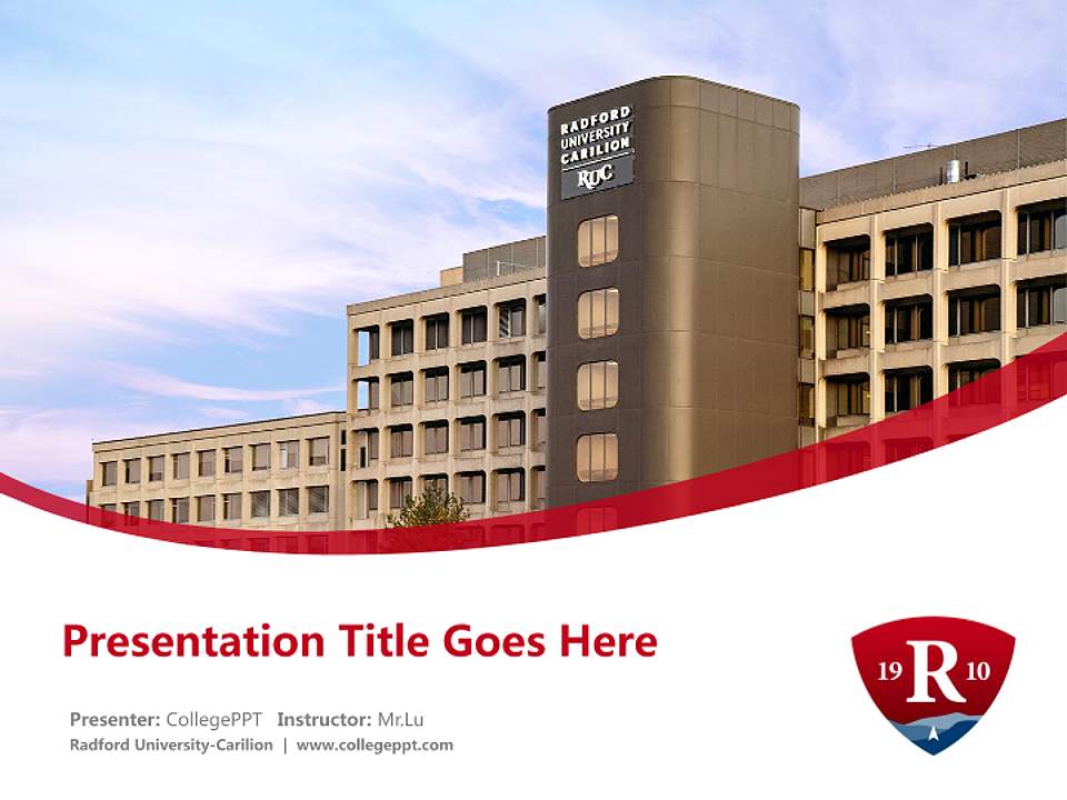 Radford University-Carilion Course/Courseware Creation PPT Template4:3 ratio PPT effect preview image5